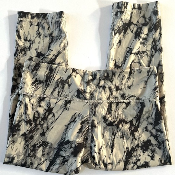 Lululemon Wunder Under Crop Leggings 8 Luxtreme Marble Mid Rise Pocket - Picture 6 of 15